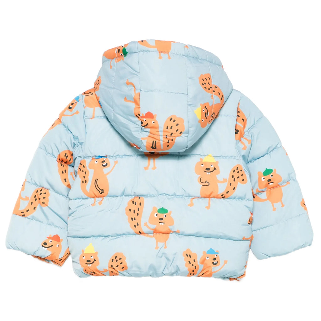 Stella McCartney Kids Squirrels All-Over Print Puffer Jacket