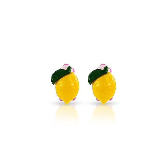 Lemon Clip On Earrings