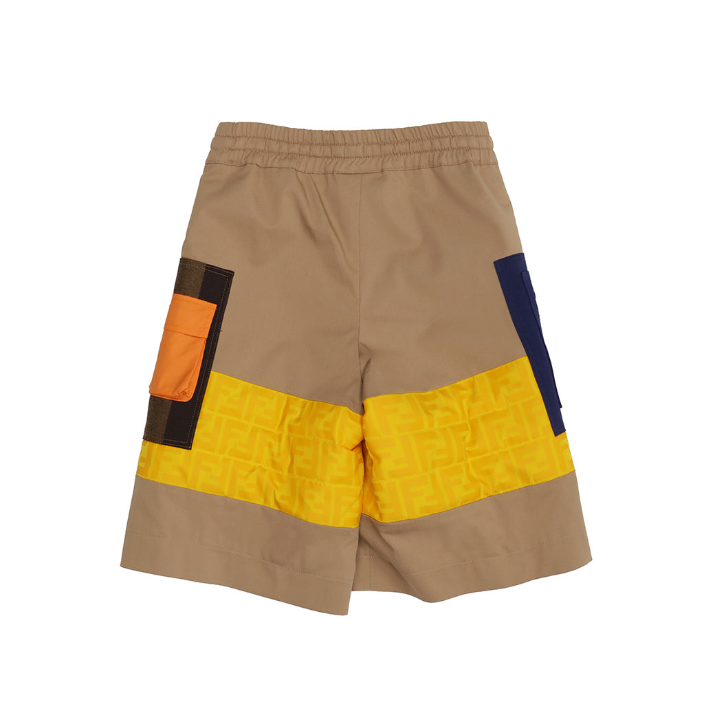 Fendi Kids Multi Color Cargo Shorts