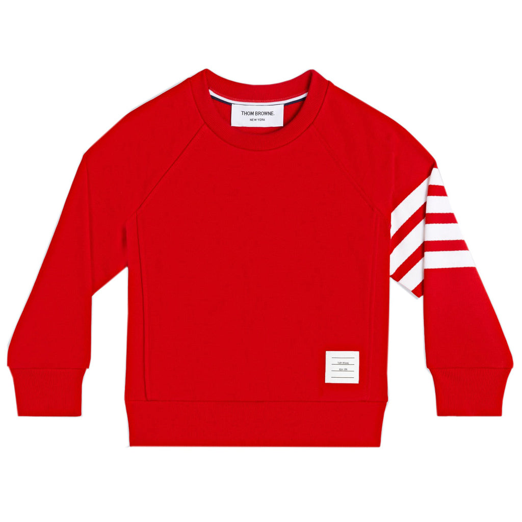 Red Classic Loopback Engineered 4-Bar Sweatshirt – Kids21