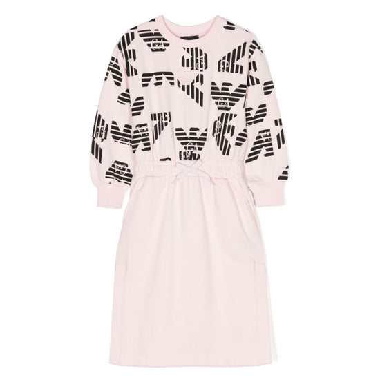 Eagle Print Jersey Fleece Dress