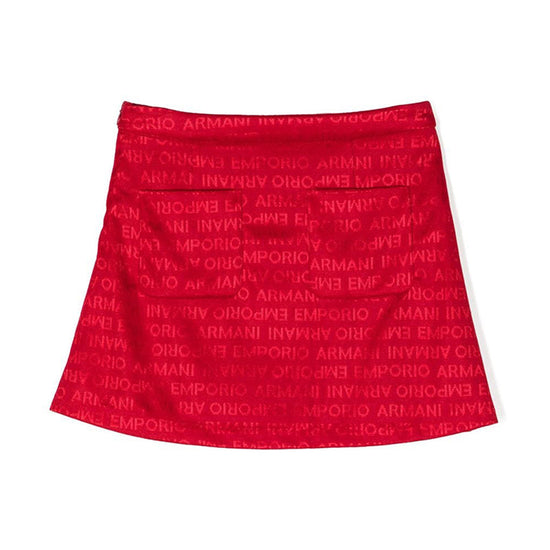 Logo Print Fully Pleated Miniskirt