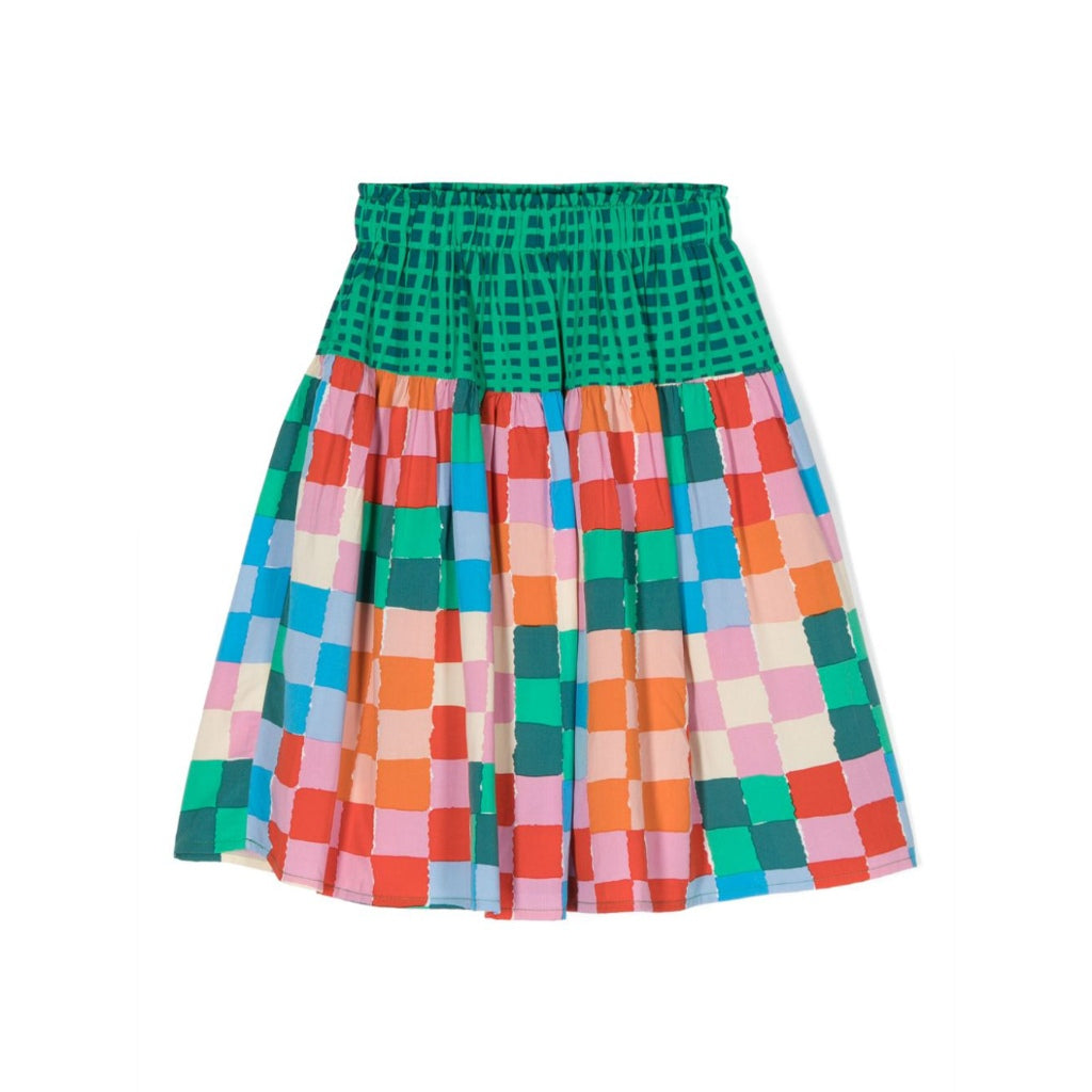 Checked A Line Skirt