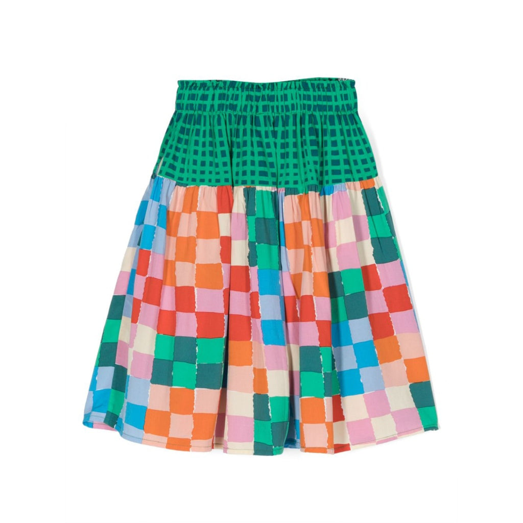 Checked A Line Skirt