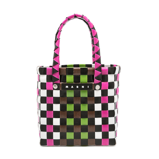 Mini Market Criss Cross Woven Basket Bag