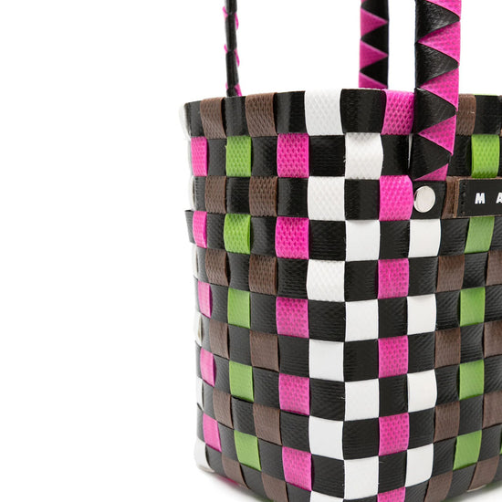 Mini Market Criss Cross Woven Basket Bag
