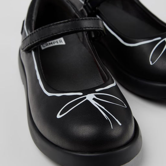 Black Leather Mary Jane Shoes