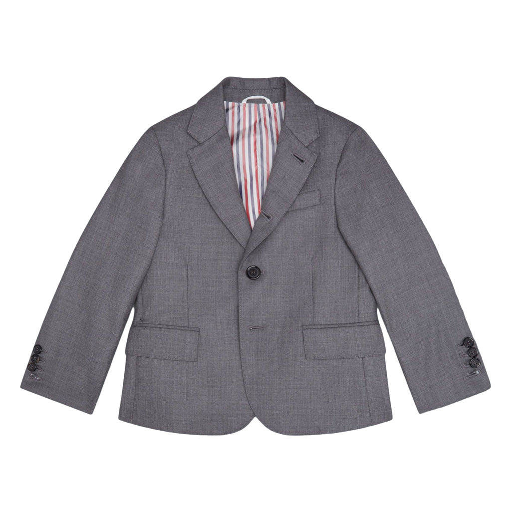 Thom Browne Kids Classic Sportcoat in Super 120's Twill