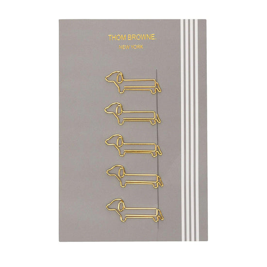 Set Of 5 Hector Paper Clips With 4 Bar Stripe Card In Metal Alloy