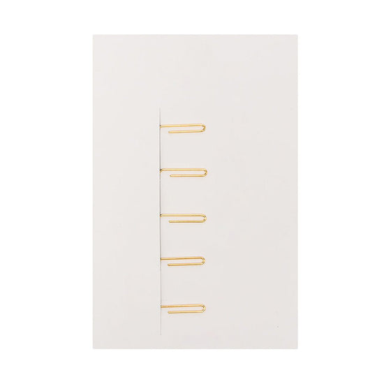 Set Of 5 Hector Paper Clips With 4 Bar Stripe Card In Metal Alloy