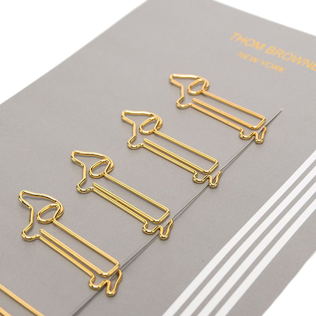 Set Of 5 Hector Paper Clips With 4 Bar Stripe Card In Metal Alloy