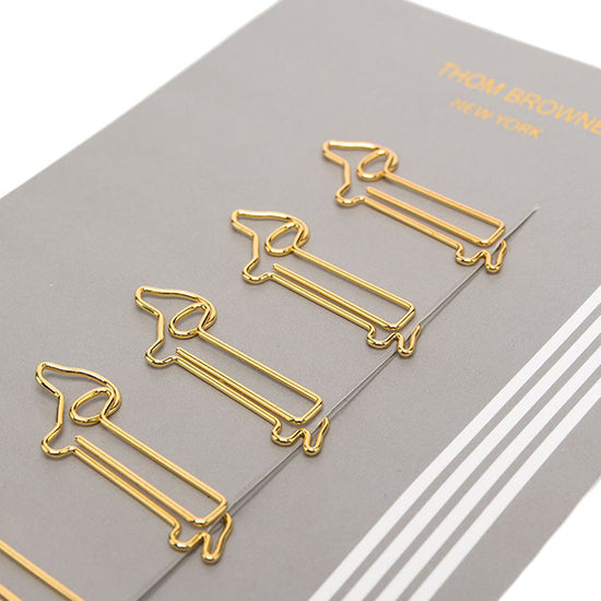 Set Of 5 Hector Paper Clips With 4 Bar Stripe Card In Metal Alloy