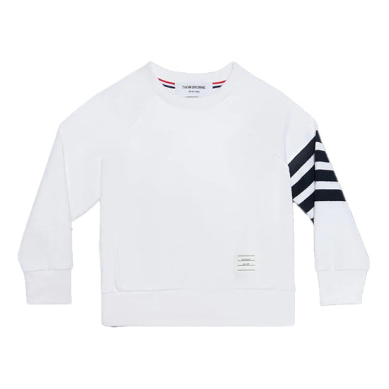 Navy Classic Cotton Loopback Jersey Engineered Raglan Sleeve 4-Bar Sweatshirt