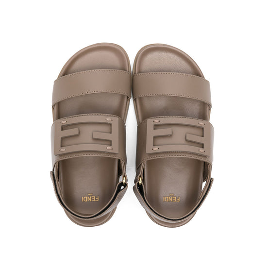 Logo-Patch Leather Sandals