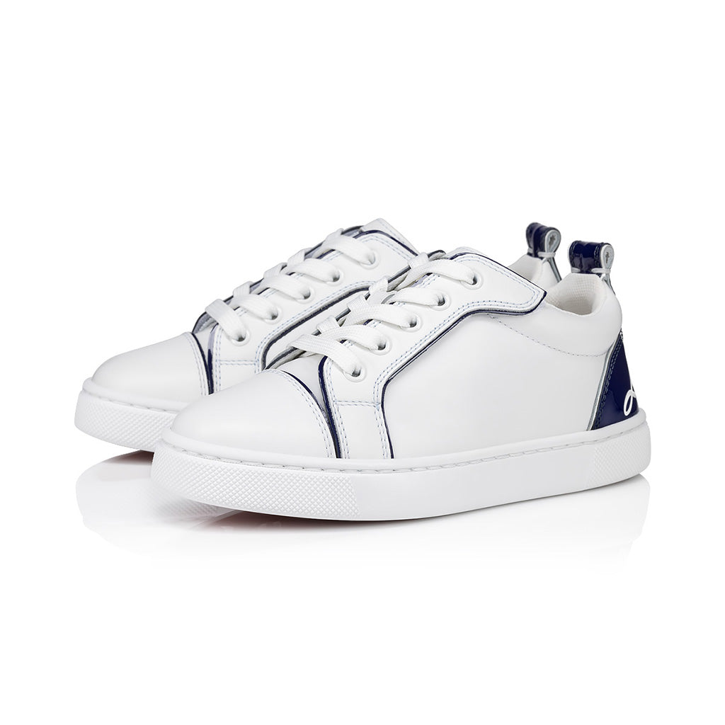 Christian Louboutin Kids Funnyto Glitter Low-top Sneakers - White - 32