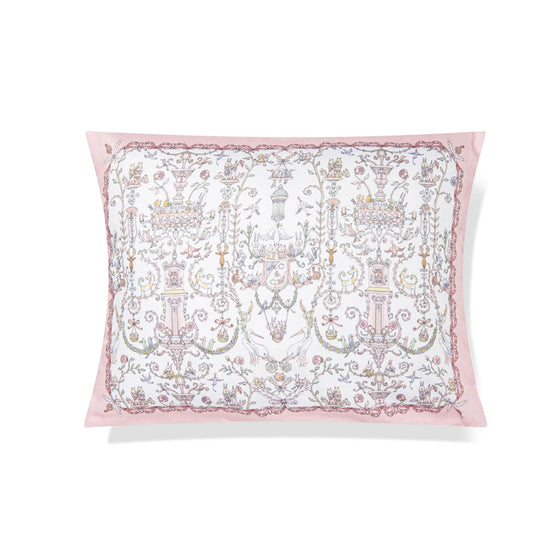 Load image into Gallery viewer, Atelier Choux Satin Cushion – Toile de Jouy Pink – Atelier Choux &amp;amp; Caitlin Wilson
