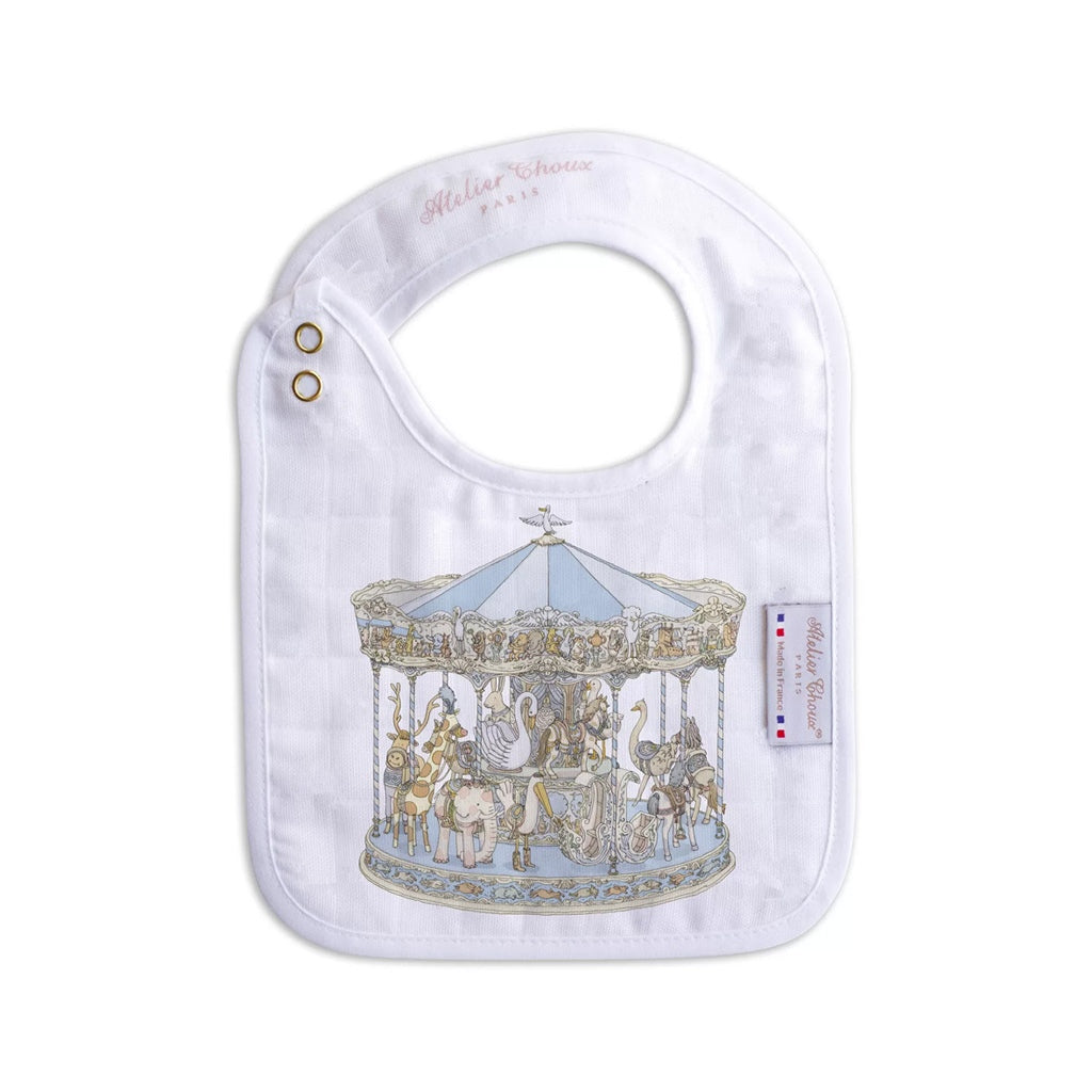 Small Bib - Carousel Blue