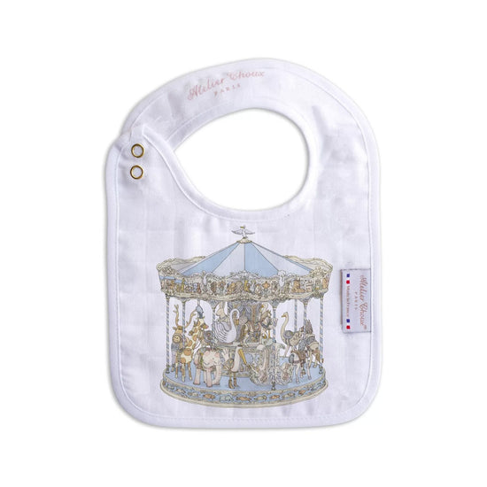 Small Bib - Carousel Blue