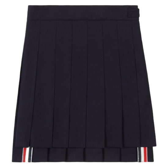 Super 120S Twill Wool Pleated Mini Skirt