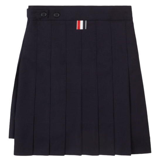 Super 120S Twill Wool Pleated Mini Skirt