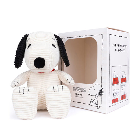 Snoopy Sitting Corduroy Cream in Giftbox