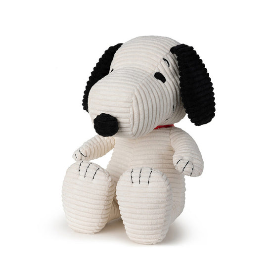 Snoopy Sitting Corduroy Cream in Giftbox