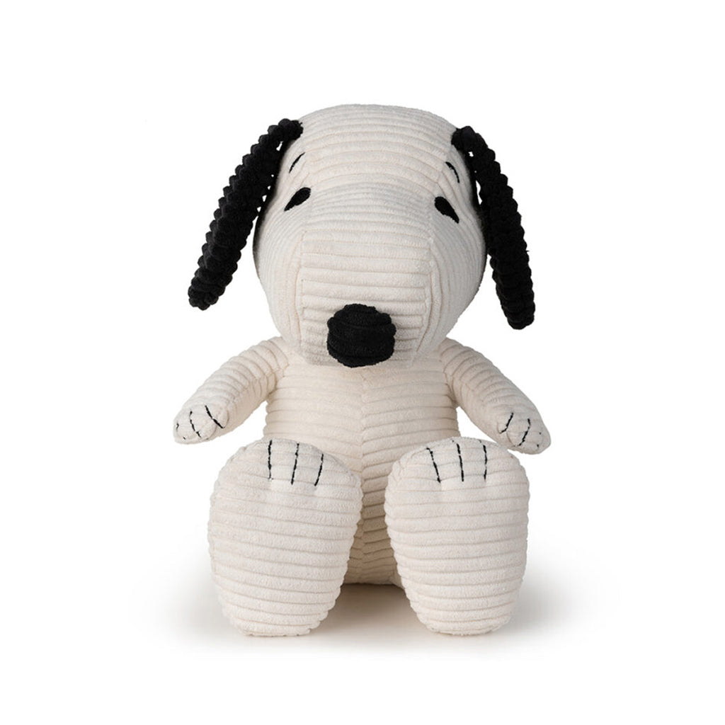 Snoopy Sitting Corduroy Cream in Giftbox