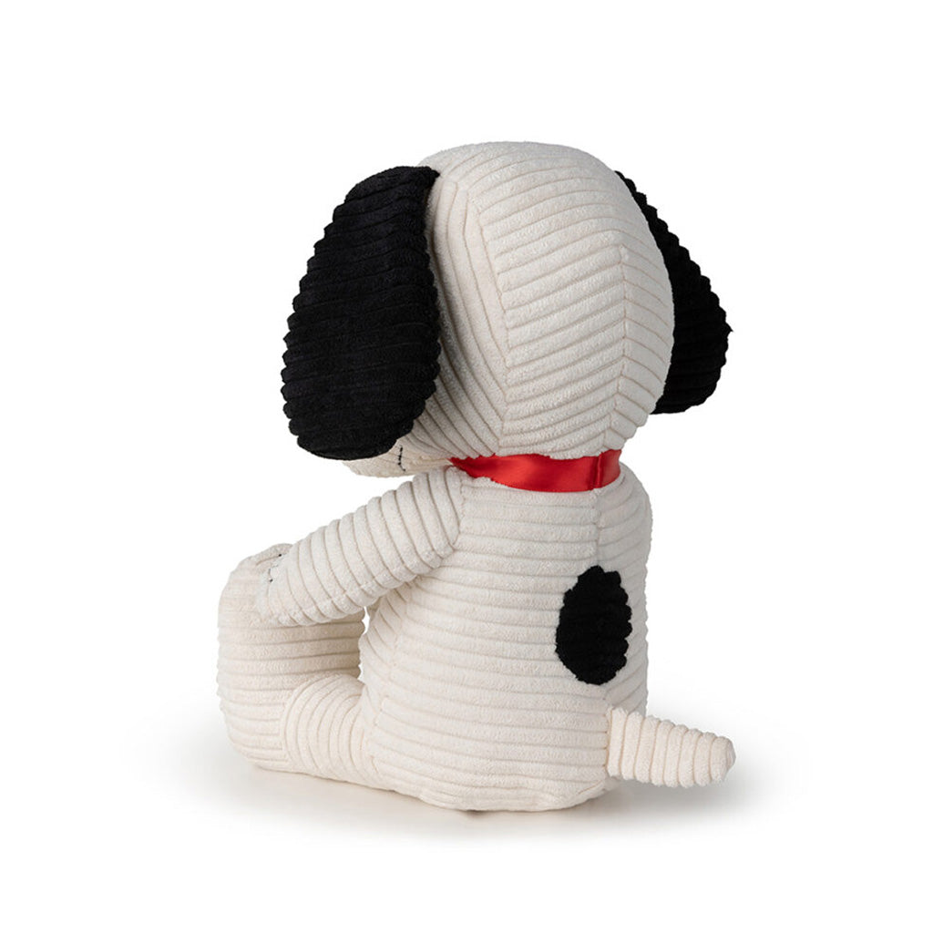 Snoopy Sitting Corduroy Cream in Giftbox