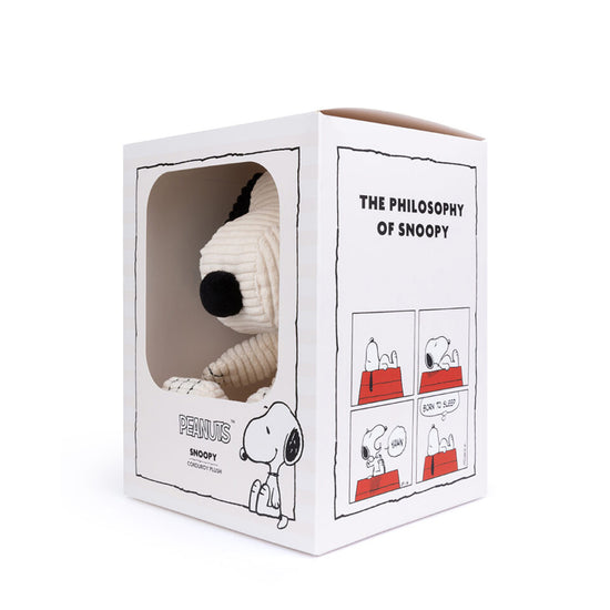 Snoopy Sitting Corduroy Cream in Giftbox