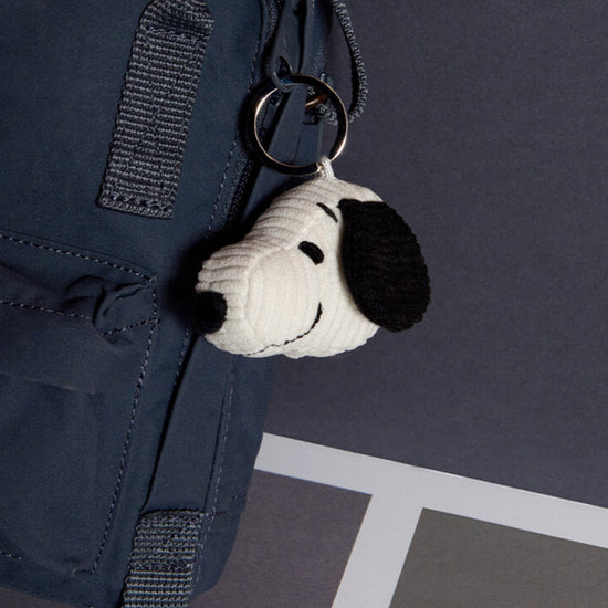 Bon Ton Toys Snoopy Head Corduroy Cream Keychain
