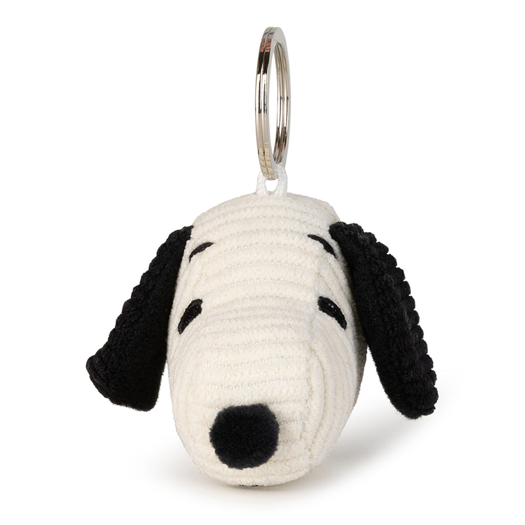 Bon Ton Toys x Peanuts Snoopy Head Corduroy Cream Keychain 4.5cm