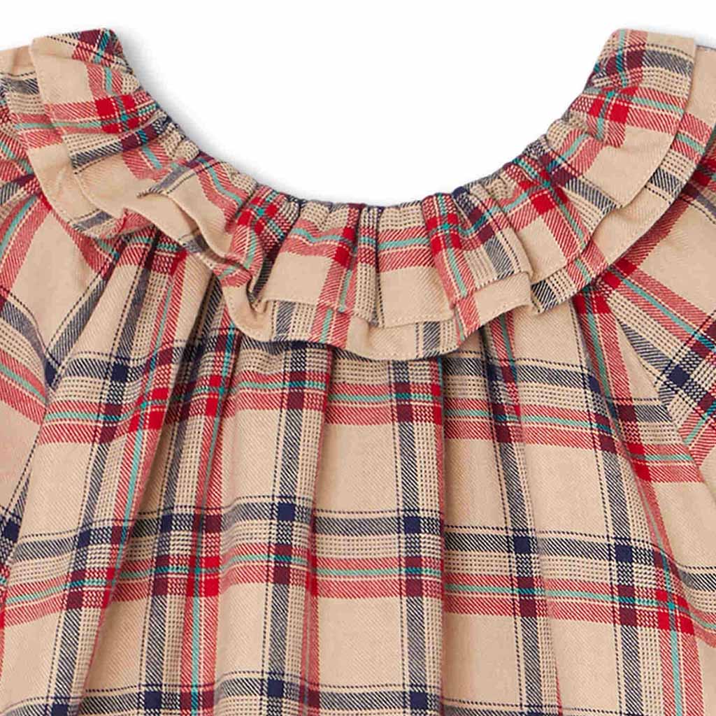 Plaid Check Long Sleeve Nightdress