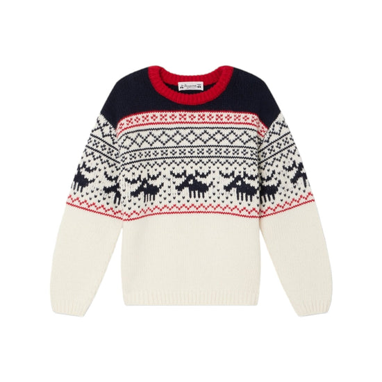 Intarsia Knit Wool Jumper