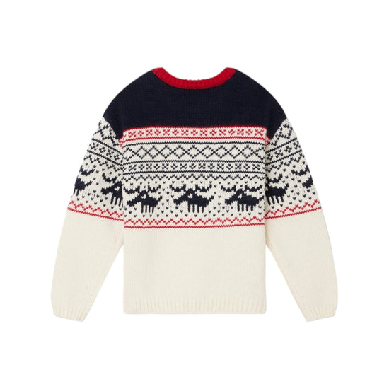 Intarsia Knit Wool Jumper