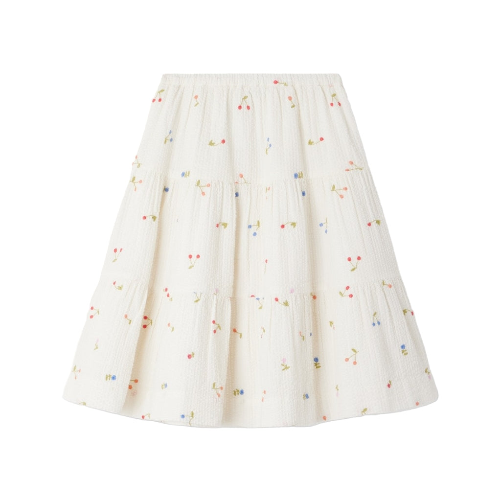 Lise Cherry Print Cotton Skirt