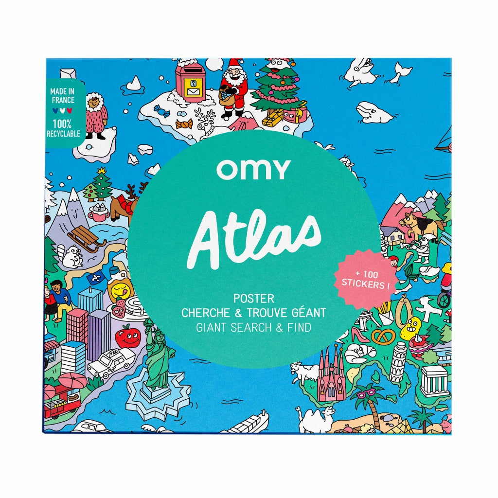 OMY Giant Poster and Stickers - Atlas