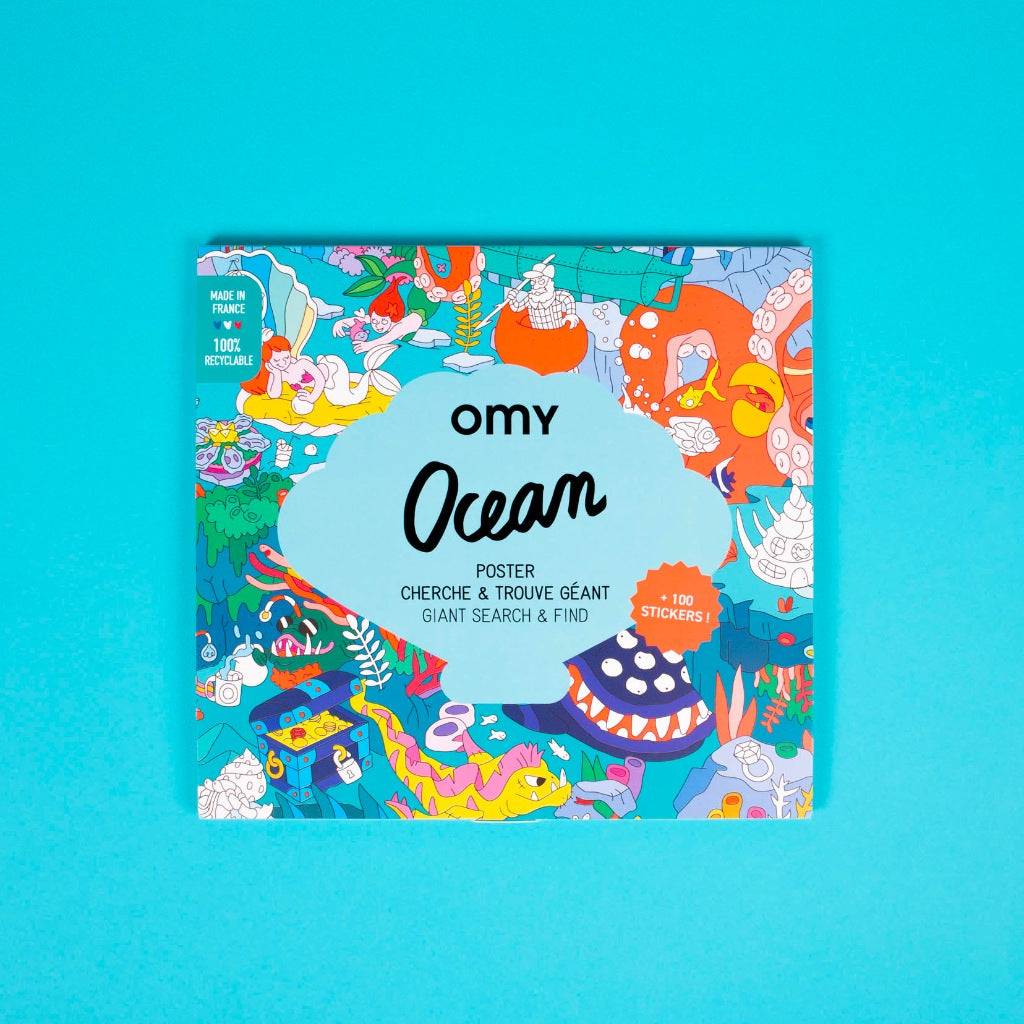 OMY Giant Poster and Stickers - Ocean