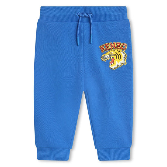 Logo Print Cotton Tracksuit Bottoms