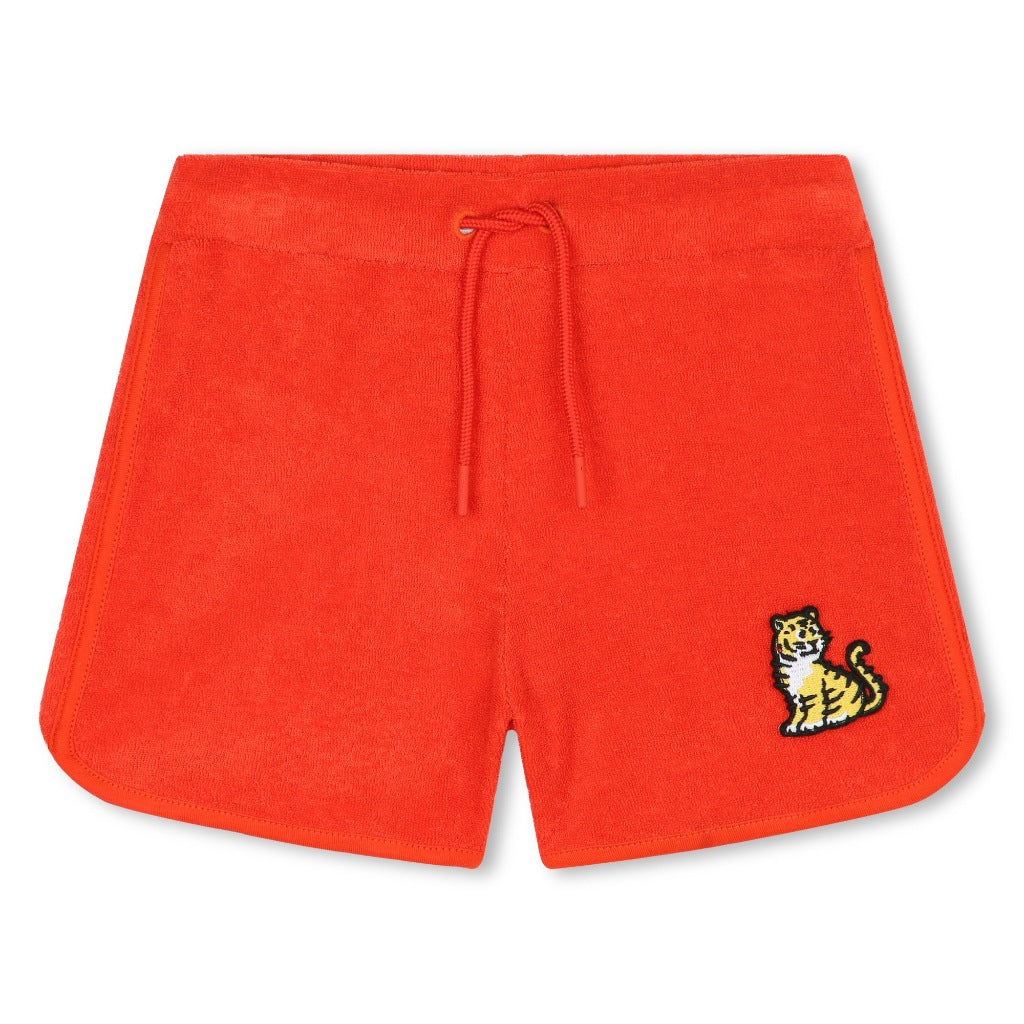 Kenzo Kids Tiger Motif Cotton Modal Shorts