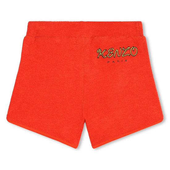 Kenzo Kids Tiger Motif Cotton Modal Shorts