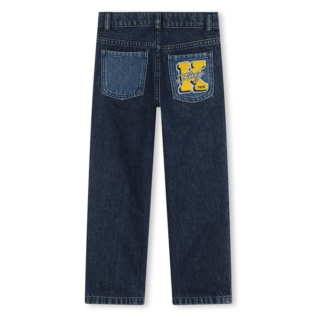 Logo Embroidered Denim Jeans