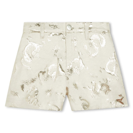 Metallic Patterned Jacquard Shorts