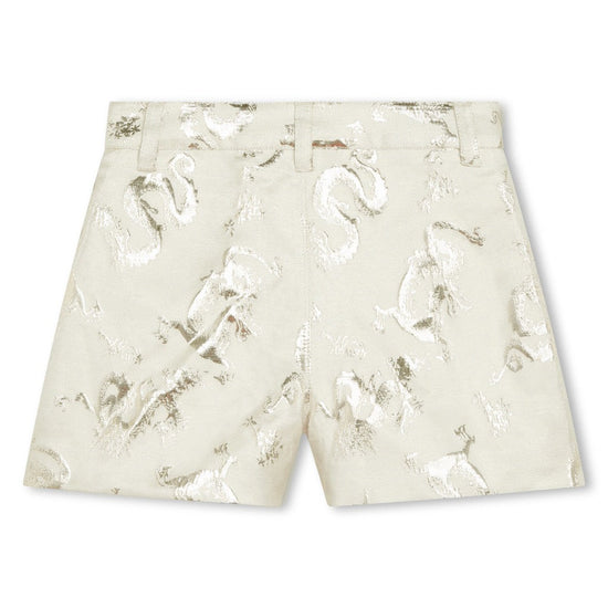 Metallic Patterned Jacquard Shorts