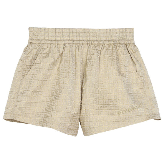 4G Monogram Metallic Cotton Shorts