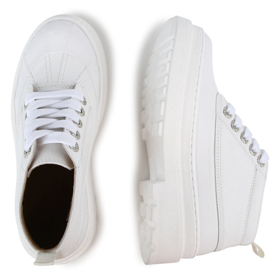 Lace Up Leather Sneakers