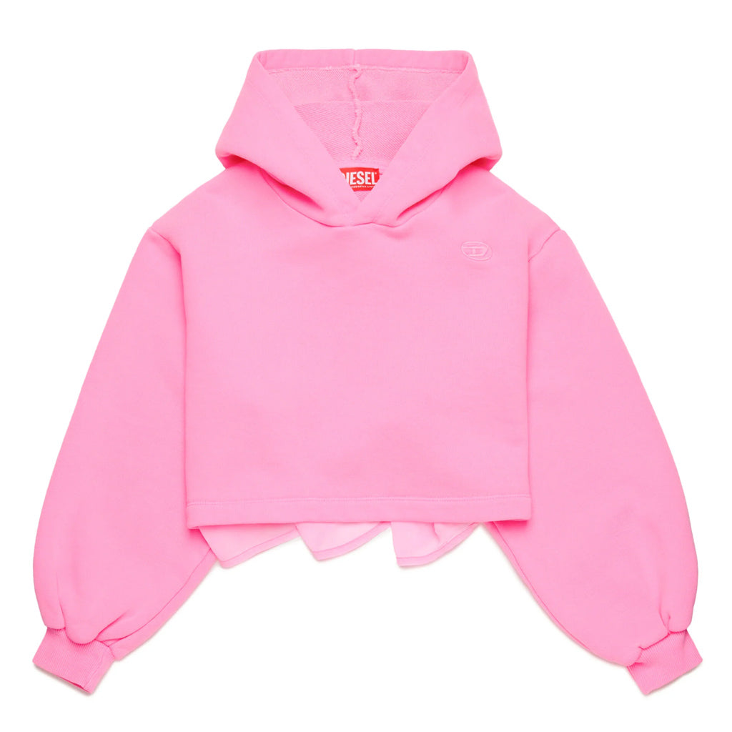 Chiffon Panelled Cotton Hoodie