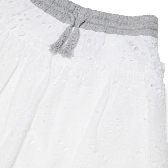 Floral Lace Cotton Skirt