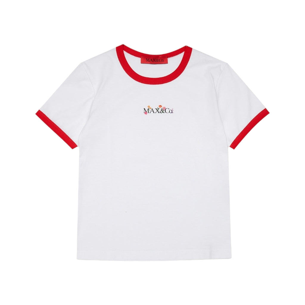 Logo Embroidered Cotton  T-shirt