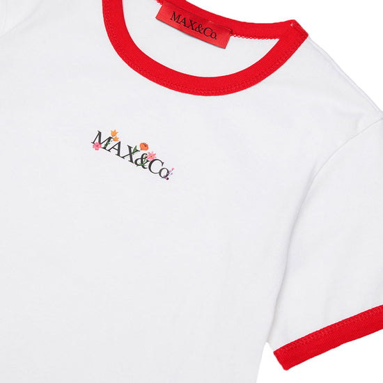 Logo Embroidered Cotton  T-shirt