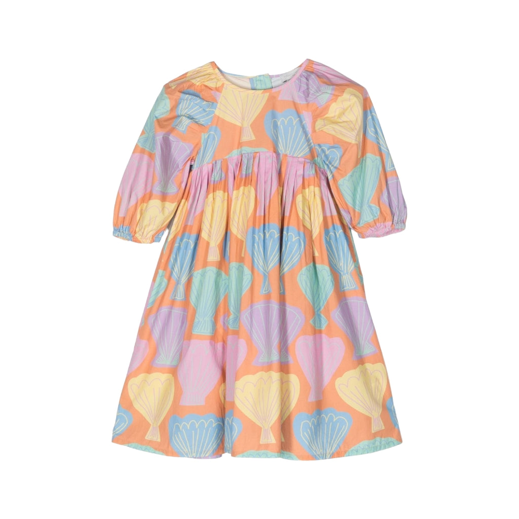 Stella McCartney Kids Shell Print Cotton Flared Dress